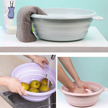 Load image into Gallery viewer, Folding Washbasin Outdoor Travel Portable Washtub, 9x25cm, 12x32cm