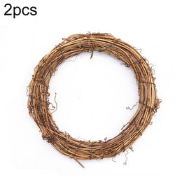 2 PCS Tree Vine Christmas Wreath DIY Rattan Garden Decoration Rattan Window Decoration, 15CM, 20CM, 25CM, 30CM