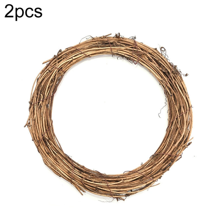 2 PCS Tree Vine Christmas Wreath DIY Rattan Garden Decoration Rattan Window Decoration, 10CM, 15CM, 20CM, 25CM, 30CM