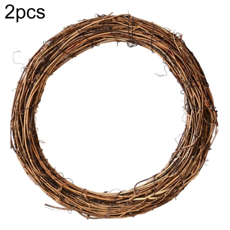 2 PCS Tree Vine Christmas Wreath DIY Rattan Garden Decoration Rattan Window Decoration, 10CM, 15CM, 20CM, 25CM, 30CM