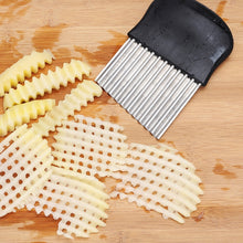 Load image into Gallery viewer, LsCook French Fries Cut Stainless Steel Saw Blade Serrated Cutter Fruit and Vegetable Tools Wave Knife Kitchen Equipment Accessories, Style 3