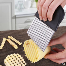 Load image into Gallery viewer, LsCook French Fries Cut Stainless Steel Saw Blade Serrated Cutter Fruit and Vegetable Tools Wave Knife Kitchen Equipment Accessories, Style 3
