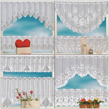 Load image into Gallery viewer, White Translucent Coffee Curtain Tulle Lace Sheer Warp Knitted Jacquard Curtains Bedroom Curtains, Lower Curtain, Upper Curtain, Upper And Lower Curtain
