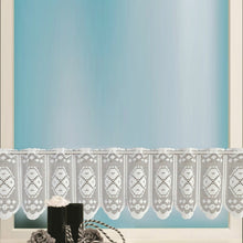 Load image into Gallery viewer, White Translucent Coffee Curtain Tulle Lace Sheer Warp Knitted Jacquard Curtains Bedroom Curtains, Lower Curtain, Upper Curtain, Upper And Lower Curtain