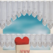Load image into Gallery viewer, White Translucent Coffee Curtain Tulle Lace Sheer Warp Knitted Jacquard Curtains Bedroom Curtains, Lower Curtain, Upper Curtain, Upper And Lower Curtain