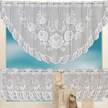 Load image into Gallery viewer, White Translucent Coffee Curtain Tulle Lace Sheer Warp Knitted Jacquard Curtains Bedroom Curtains, Lower Curtain, Upper Curtain, Upper And Lower Curtain