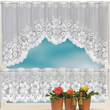 Load image into Gallery viewer, White Translucent Coffee Curtain Tulle Lace Sheer Warp Knitted Jacquard Curtains Bedroom Curtains, Lower Curtain, Upper Curtain, Upper And Lower Curtain