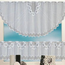 Load image into Gallery viewer, White Translucent Coffee Curtain Tulle Lace Sheer Warp Knitted Jacquard Curtains Bedroom Curtains, Lower Curtain, Upper Curtain, Upper And Lower Curtain