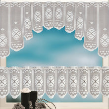 Load image into Gallery viewer, White Translucent Coffee Curtain Tulle Lace Sheer Warp Knitted Jacquard Curtains Bedroom Curtains, Lower Curtain, Upper Curtain, Upper And Lower Curtain