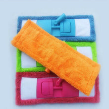 Load image into Gallery viewer, Coral Flannel Head  Padded Flat Replacement Household Company Cleaning Mop Cloth Rag