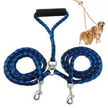 Load image into Gallery viewer, Double Dog Leashes Anti-winding Pet Traction Rope, 1.4m