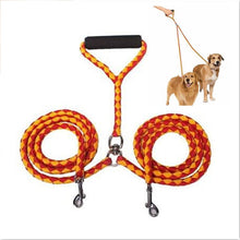 Load image into Gallery viewer, Double Dog Leashes Anti-winding Pet Traction Rope, 1.4m