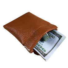 Load image into Gallery viewer, Fashion Solid Color PU Leather Coin Purse Women Men Small Mini Short Wallet Money Bags