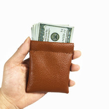 Load image into Gallery viewer, Fashion Solid Color PU Leather Coin Purse Women Men Small Mini Short Wallet Money Bags
