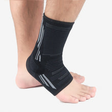 Load image into Gallery viewer, Anti-Sprain Silicone Ankle Support Basketball Football Hiking Fitness Sports Protective Gear, Size: M (Black Gray)