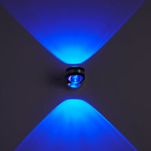 Load image into Gallery viewer, LED Up And Down Light Wall Light Double-Sided Crystal Aluminum Lights Upper Outlet, 2W (Red Light), 2W (Yellow Light), 2W (Blue Light), 2W (Green Light), 2W (Purple Light), 2W (Mixed Color Light), 6W (Red Light), 6W (Yellow Light), 6W (Blue Light)     ...