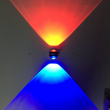 Load image into Gallery viewer, LED Up And Down Light Wall Light Double-Sided Crystal Aluminum Lights Upper Outlet, 2W (Red Light), 2W (Yellow Light), 2W (Blue Light), 2W (Green Light), 2W (Purple Light), 2W (Mixed Color Light), 6W (Red Light), 6W (Yellow Light), 6W (Blue Light)     ...