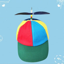 Load image into Gallery viewer, Color-block Children Baseball Cap Peaked Cap with Propeller, Random Color Delivery