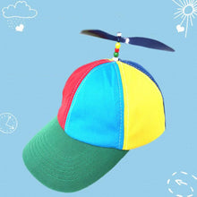 Load image into Gallery viewer, Color-block Children Baseball Cap Peaked Cap with Propeller, Random Color Delivery
