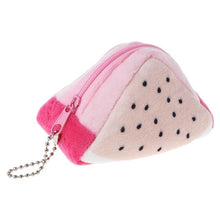 Load image into Gallery viewer, Triangle Plush Fruit Creative Three-dimensional Cute Children Change Bag Key Bag Gift