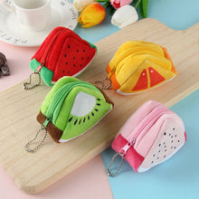 Load image into Gallery viewer, Triangle Plush Fruit Creative Three-dimensional Cute Children Change Bag Key Bag Gift
