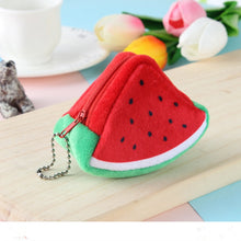 Load image into Gallery viewer, Triangle Plush Fruit Creative Three-dimensional Cute Children Change Bag Key Bag Gift