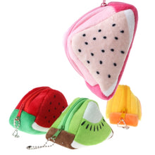 Load image into Gallery viewer, Triangle Plush Fruit Creative Three-dimensional Cute Children Change Bag Key Bag Gift