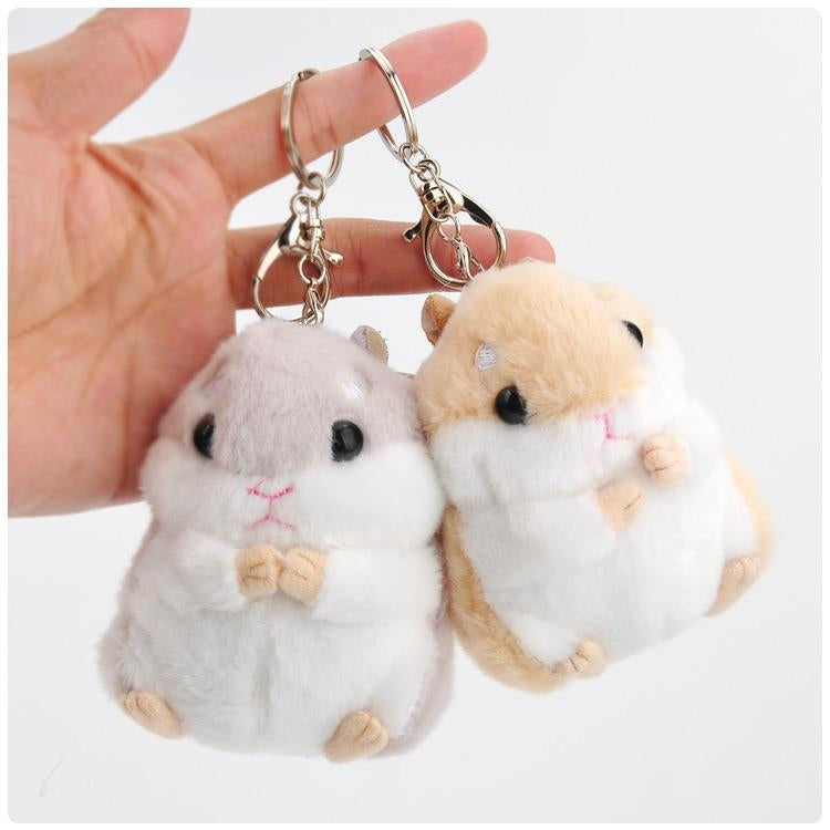 Cute Hamster Keychain Bag Pendant Plush Doll