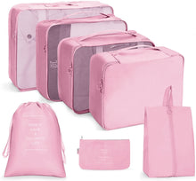 Load image into Gallery viewer, Travel Storage Bag Set Folding Storage Bag, 7 In 1, 8 In 1 Beam Mouth, 8 In 1 Cosmetic Bag, 8 In 1 Toiletry Bag, 9 In 1 Cosmetic Bag, 9 In 1 Toiletry Bag