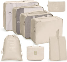 Load image into Gallery viewer, Travel Storage Bag Set Folding Storage Bag, 7 In 1, 8 In 1 Beam Mouth, 8 In 1 Cosmetic Bag, 8 In 1 Toiletry Bag, 9 In 1 Cosmetic Bag, 9 In 1 Toiletry Bag
