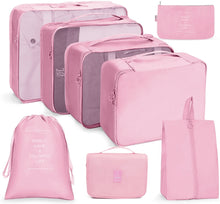 Load image into Gallery viewer, Travel Storage Bag Set Folding Storage Bag, 7 In 1, 8 In 1 Beam Mouth, 8 In 1 Cosmetic Bag, 8 In 1 Toiletry Bag, 9 In 1 Cosmetic Bag, 9 In 1 Toiletry Bag