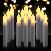 Load image into Gallery viewer, 12 PCS/ Box LED Electronic Candle Light Flameless Candle Light Long Rod Christmas Candle, Flashing Warm White Light