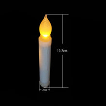 Load image into Gallery viewer, 12 PCS/ Box LED Electronic Candle Light Flameless Candle Light Long Rod Christmas Candle, Flashing Warm White Light