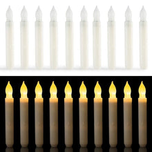 Load image into Gallery viewer, 12 PCS/ Box LED Electronic Candle Light Flameless Candle Light Long Rod Christmas Candle, Flashing Warm White Light