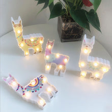 Load image into Gallery viewer, LED Painted Lantern Alpaca Night Light Holiday Decoration Room Posing Style Light