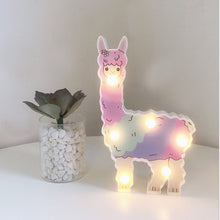 Load image into Gallery viewer, LED Painted Lantern Alpaca Night Light Holiday Decoration Room Posing Style Light
