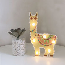 Load image into Gallery viewer, LED Painted Lantern Alpaca Night Light Holiday Decoration Room Posing Style Light