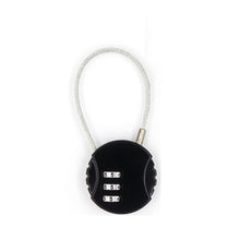 Load image into Gallery viewer, Steel Rope Spherical Combination Lock Gym Luggage Bicycle Round Padlock, Black, Silver, Red