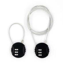 Load image into Gallery viewer, Steel Rope Spherical Combination Lock Gym Luggage Bicycle Round Padlock, Black, Silver, Red