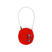 Load image into Gallery viewer, Steel Rope Spherical Combination Lock Gym Luggage Bicycle Round Padlock, Black, Silver, Red
