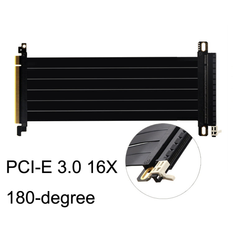 PCI-E 3.0 16X 180-degree Graphics Card Extension Cable Adapter Cable, Length:, 10cm, 15cm, 20cm, 25cm, 30cm