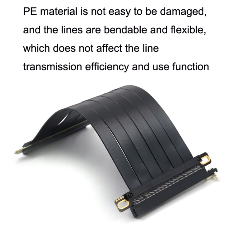 PCI-E 3.0 16X 180-degree Graphics Card Extension Cable Adapter Cable, Length:, 10cm, 15cm, 20cm, 25cm, 30cm