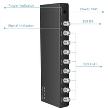 Load image into Gallery viewer, 1 In 8 Out SD-SDI / HD-SDI / 3G-SDI Distribution Amplifier Video SDI Splitter, 1 In 8 Out