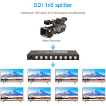 Load image into Gallery viewer, 1 In 8 Out SD-SDI / HD-SDI / 3G-SDI Distribution Amplifier Video SDI Splitter, 1 In 8 Out