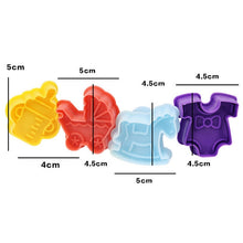 Load image into Gallery viewer, 4 in 1 3D Baby Series Biscuit Mold Fondant Pressing Tools, Random Color Delivery, 4 in 1  3D Baby Series