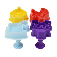 Load image into Gallery viewer, 4 in 1 3D Baby Series Biscuit Mold Fondant Pressing Tools, Random Color Delivery, 4 in 1  3D Baby Series
