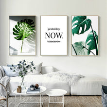 Load image into Gallery viewer, Plant Leaf English Letter Art Posters Prints Art Wall Pictures without Frame