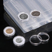 Load image into Gallery viewer, Coin Capsules 100 x 30mm Round Boxes Commemorative Coin Protection Box, 2pcs 30mm