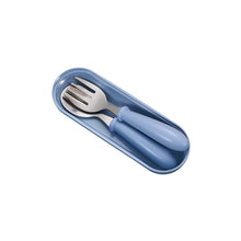 Load image into Gallery viewer, 3 PCS/ Set 304 Stainless Steel Spoon and Fork Box Cute Baby Kindergarten Tableware Set