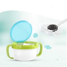 Load image into Gallery viewer, Baby Products Anti-sprinkling Design Baby Double Handle Biscuit Small Bowl Snack Cup